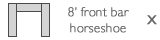 8' front bar horseshoe