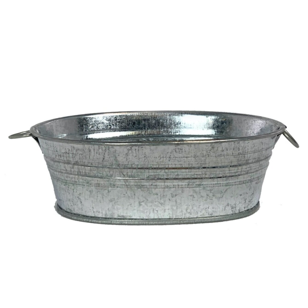 TABLETOP STAINLESS GALVANIZED OVAL BEVERAGE TUB Rentals Bright Rentals