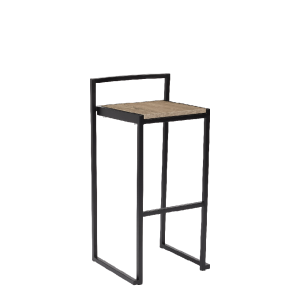 BLACK+TRIBECA+BARSTOOL+W%2f+GREY+WOOD+SEAT