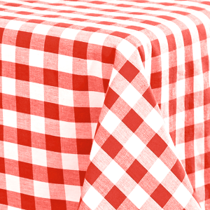 CHECK+RED+LINENS