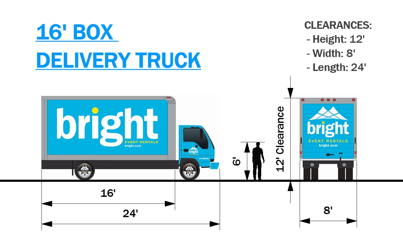 Bright Event Rentals Truck Sizes